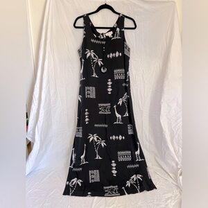 Women’s vintage 90’s Worthington black and white maxi dress size 8